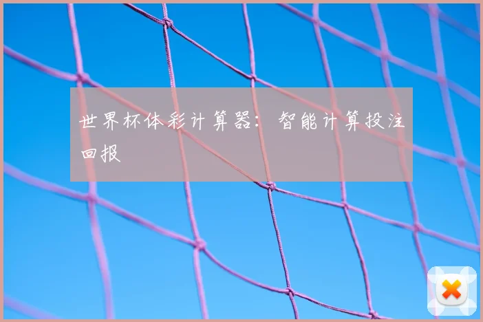 世界杯体彩计算器:智能计算投注回报